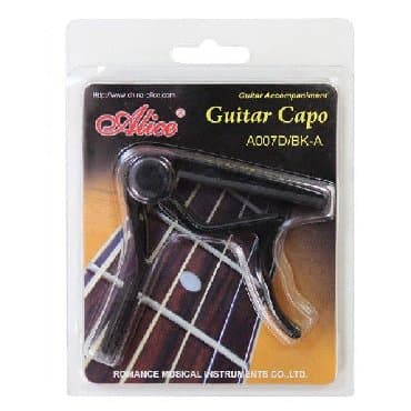 цветные струны для акустической гитары: Каподастр для акустической гитары​ ALICE A007D/BK-A Описание — 1