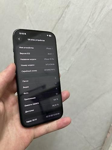 айфон хм: IPhone 15 Pro, 128 ГБ, Black Titanium, 84 % — 1