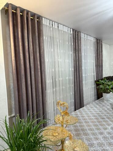 штора в ванную: Комплект штор, Атлас, Магнитные, Готовое изделие, Новый, Для балкона, Для беседки, Для ванной и душа — 7