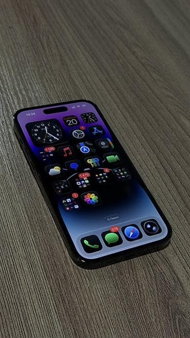 IPhone 14 Pro, Б/у, 256 ГБ, Черный, Зарядное устройство, Защитное стекло, Кабель, 78 %