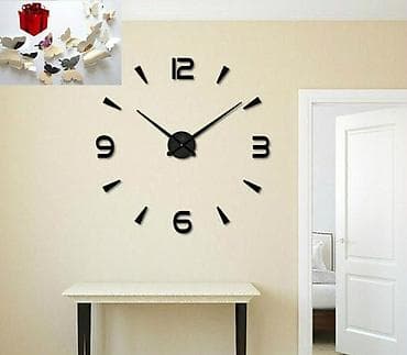 Настенные 3D часы-стикеры для интерьера - Большой диаметр композиции