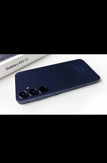 samsung ultra 21: Samsung Galaxy A55, Б/у, 128 ГБ, цвет - Синий, 2 SIM — 1