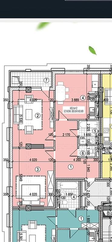 квартира кок жар мкр: 3 комнаты, 89 м², Элитка, 8 этаж, Готовая ПСО (под самоотделку) — 2