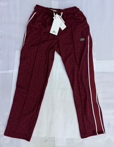 брендовые мужские спортивные костюмы из турции: Мужской спортивный костюм, S, M, L, Lacoste, Новый, цвет - Красный, Самовывоз — 5