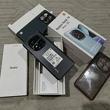 red: Redmi, Redmi Note 14 Pro Plus, Б/у, 256 ГБ, цвет - Черный, 2 SIM — 1