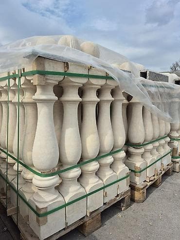 бабл шар: Готовая балясина, Материал: Сары-Таш, Для тапчана, Стиль: Квадратная, Новый — 5