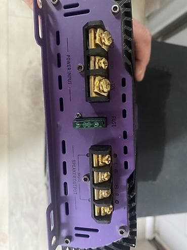 Автоунаа электроникасы: Автозвук: сабвуфер Kenwood в корпусе + 2‑канальный усилитель Coolman — 3