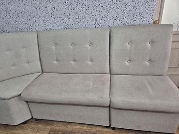 кухонный остров купить: Кухонный мягкий уголок, Б/у, цвет - Бежевый — 3