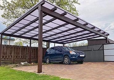 Все для дома и сада: Навес, Односкатный, Металл, Поликарбонат, Установка — 2