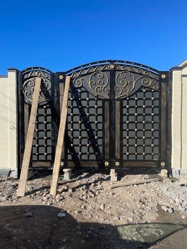 купить ворота с калиткой бу бишкек: Откатные ворота Металлические — 2