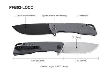 нож бабочка тренировочный в бишкеке: Складной нож Petrified Fish Loco satin сталь D2, рукоять Gray G10 — 9