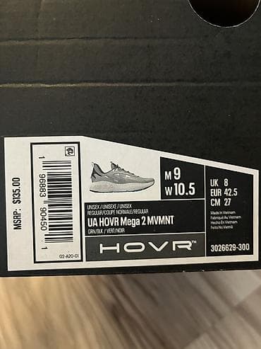 smart sensor: Мужские кроссовки, 43, Under Armour, Новый, цвет - Серый, Самовывоз — 5