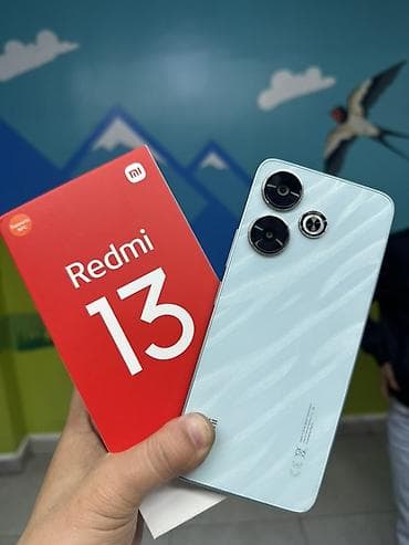 Redmi, Redmi 13, Новый, 128 ГБ, цвет - Голубой, 1 SIM, 2 SIM, eSIM