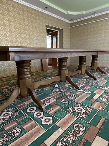 Мебель: Большой деревянный обеденный/переговорный стол КАРА-жыгач дерево,новый — 3
