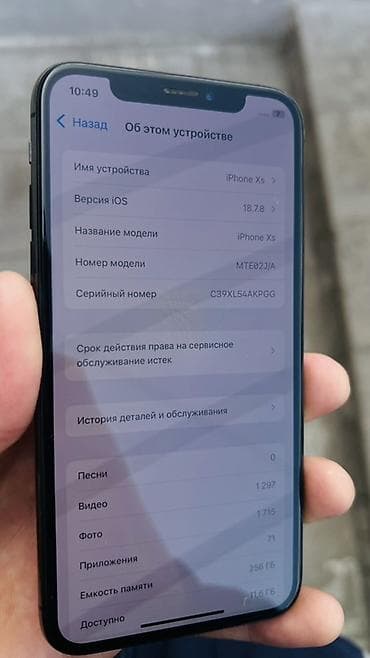 экшин камера: IPhone Xs, Б/у, 256 ГБ, Space Gray, Чехол, 67 % — 5