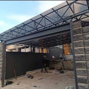 домик из контейнера: Навес для автомобиля с прочным металлическим каркасом и — 1