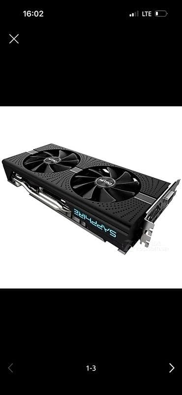 ПК үчүн видео карта, Колдонулган, ЖК Sapphire, Radeon RX, 8 ГБ