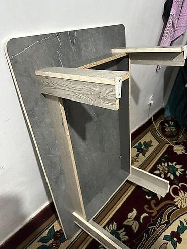 Журнал столдору: Журнальный стол прямоугольный с серой столешницей под камень. Размер — 5