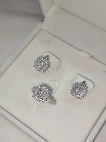 эксклюзивные свадебные пригласительные: Серебряный Набор под Бриллианты Серебро 925 пробы Качество отличное — 12