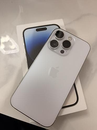 IPhone 14 Pro, Б/у, 512 ГБ, Серебристый, Зарядное устройство, Коробка, 78 %