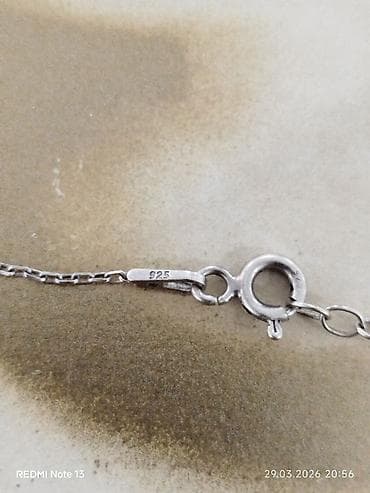 Кулон, Үлгүсү 925, Циркон, Аялдарга, Колдонулган, Формасы: Өсүмдүктөр — 2