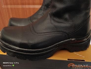 кожаные ботасы: Продаю кажаные сапожки мужские размер 43 размер удобно носить с мехом — 3