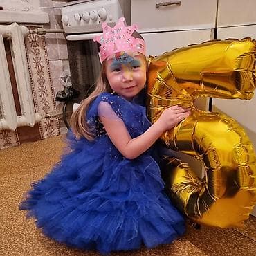 Детское платье, цвет - Синий at lalafo.kg Детское платье, цвет - Синий