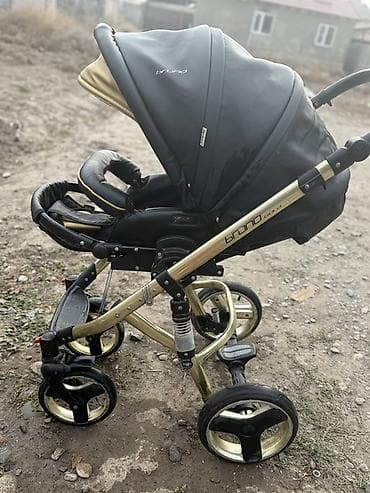 конверт для коляски: Коляска 2в 1. Люлька отдельно Амортизатору бар. Материал кожа. Кунго — 5