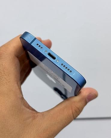 Уюлдук телефондор жана аксессуарлар: IPhone 13, Колдонулган, 128 ГБ, Көк, Коргоочу айнек, Каптама, Куту, Бөлүп төлөө менен, 74 % — 5