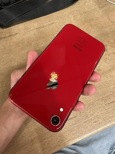 Техника и электроника: IPhone Xr, Б/у, 128 ГБ, Красный, Защитное стекло, 76 % — 1