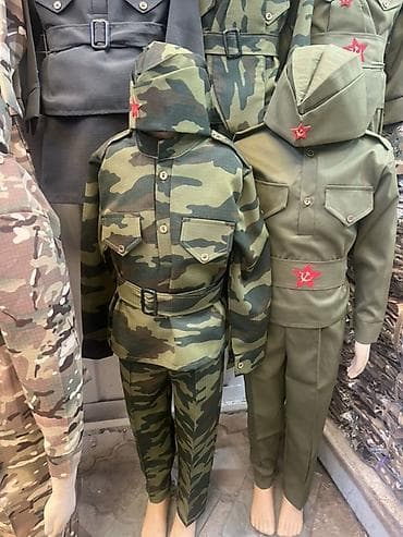 школьный гарнитур: Детские костюмы в стиле военной формы Описание: - Комплект для — 3