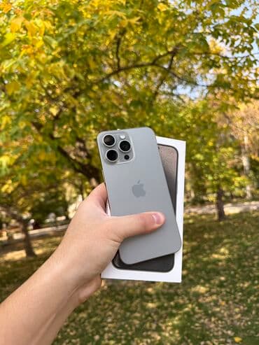 купить айфон 7 в бишкеке: IPhone 15 Pro Max, Б/у, 256 ГБ, Natural Titanium, Коробка, 88 % — 1