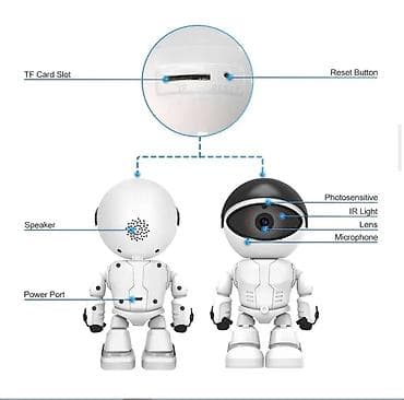 Свадебные платья и аксессуары: IP-камера-робот с ночным видением и обзором 360° Умная охранная Wi‑Fi — 3
