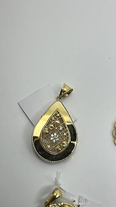 lining 38: Кулон, Проба 585, Фианит, Узоры и орнаменты — 6