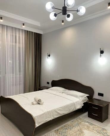 посуточные дома: 1 бөлмө, Душ кабинасы, Жаздык, жууркан-төшөк каптары, Кондиционер — 2