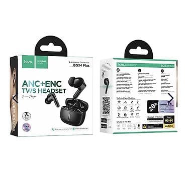 HOCO EQ34 Plus — беспроводные TWS‑наушники с активным шумоподавлением
