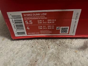 найк данки: Продаю оригинал Nike dunk low white 36 размер — 5