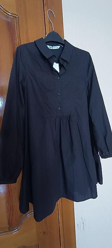 Повседневное платье, Лето, Короткая модель, Хлопок, Оверсайз, XS