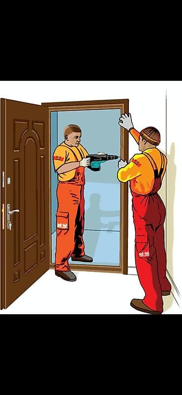 Металлические сейфовые двери: Установка межкомнатных дверей. Эшик орнотобуз баардык турун. Демонтаж — 1