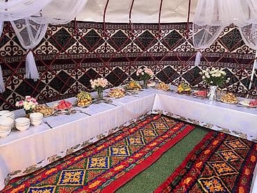 Спорт жана хобби: Боз үйлөрдү ижаралоо, Каркасы Металл, 65 баш, Казан, Идиш-аяк, Самоор — 5