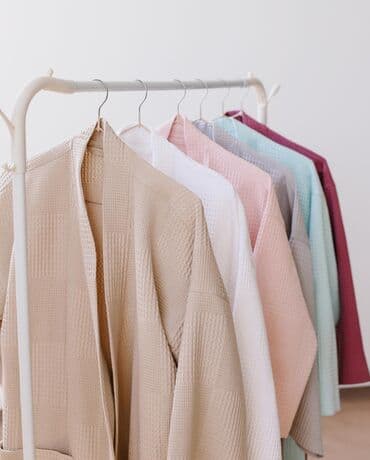 домашние халаты больших размеров: Халат, Вафельное полотно, S, XS, M — 3