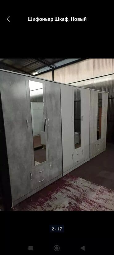 шкаф купе для прихожей с зеркалом: Шифоньер, Жаңы, Түз, ЛДСП — 5