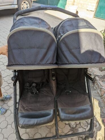 коляска prego: Коляска, цвет - Черный, Б/у — 4