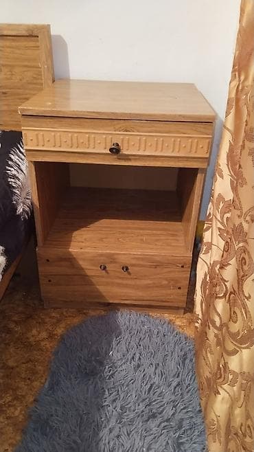 мебель кровать: Спальный гарнитур, Шкаф, ДСП, цвет - Коричневый — 4