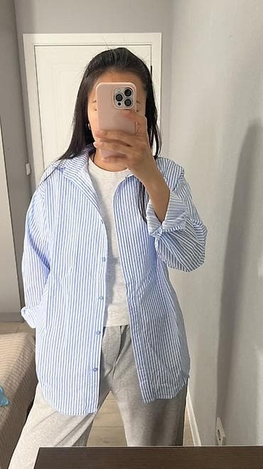 Рубашки тонкий хб Остались последние в сером и голубом Отдам по