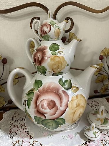 мама дочка: Ручная роспись! Семейка чайников: с красивыми 😍 нежными цветами — 5