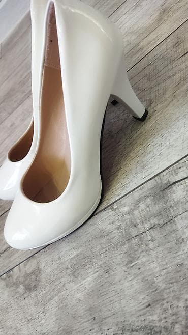 берцы белые: Классические женские туфли-лодочки - Цвет: белый (глянцевый). - — 3