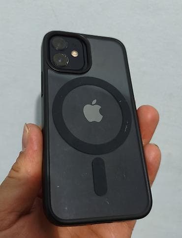 IPhone 12 mini, Б/у, 128 ГБ, Черный, Чехол, В рассрочку, 83 %