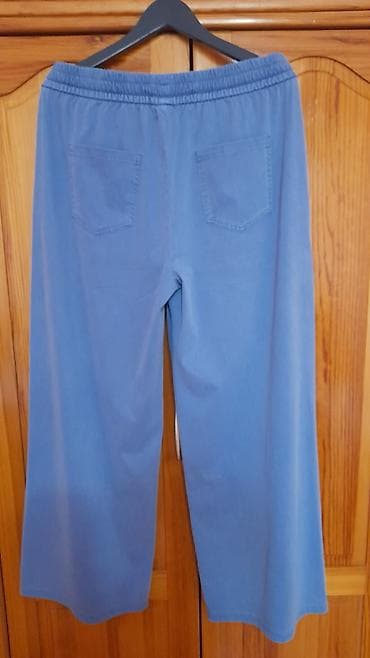 Брюки Кюлоты, Лето, Made in KG, Лен, Новый, 9XL