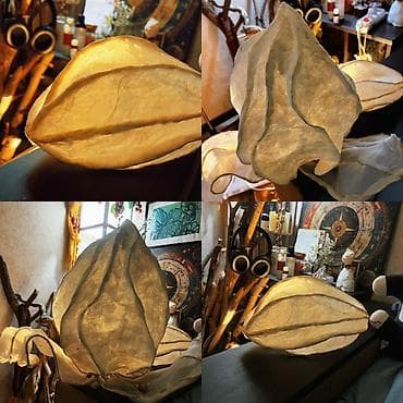 Внутренняя отделка: Organic Modern Sculptural Lamp | Wabi-Sabi Tea-Dyed Rice Paper — 2